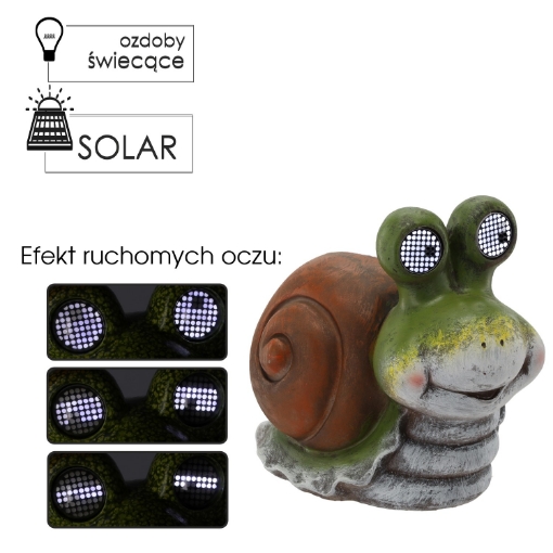 Garden Line Садовая Фигурка - Улитка Со Светящимися Глазами 27 x 17,5 x 24 см Led, GOT9361 - Home Club