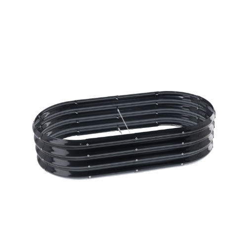 Garden Line Овощная и цветочная грядка 120 x 60 x 30 см, овальная, антрацит, ZAK8465 - Home Club