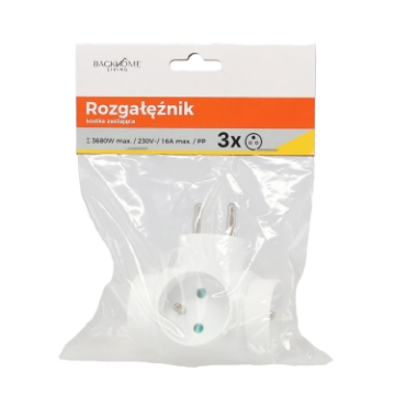 Chomik Разветвитель с 3 разъемами, белый, KAB2592 - Home Club