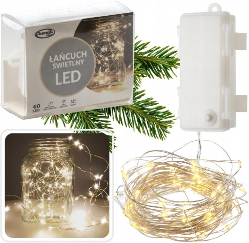 Chomik Световая Гирлянда Декоративная Проводная На Батареях С 40 Светодиодами, LED2643 - Home Club