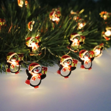Chomik Светодиодная гирлянда «Пингвины» 20 л, работает от батареек, LED4154 - Home Club