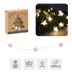 Chomik Светодиодная гирлянда «Звездочки» 20 л, на батарейках, с серебряным украшением, LED4185 - Home Club