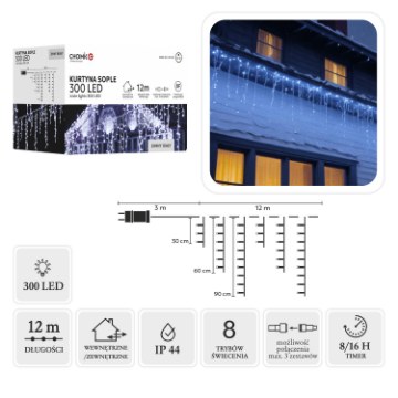Chomik Картина Sople 300L Холодний Білий Довжина 3 + 12 М, LED9836 - Home Club