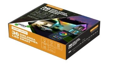 Chomik Гірлянда Smart Led 36L Мультикольорова, Довжина 2 + 13 М Внутрішня/Зовнішня, LED9308 - Home Club