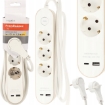 Chomik Удлинитель Платформа С Выключателем, 3 Розетки 230 В И 2 Розетки Usb, 1,5 М, Белый, KAB2585 - Home Club, изображение 4