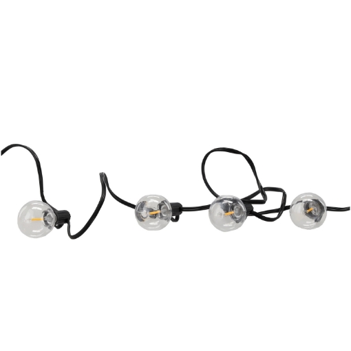 Garden Line Садовая гирлянда 2 в 1 (солнечная / 3 В) длиной 7,5 м Bubble 25 светодиодов теплого белого цвета с держателями, SOL1304 - Home Club