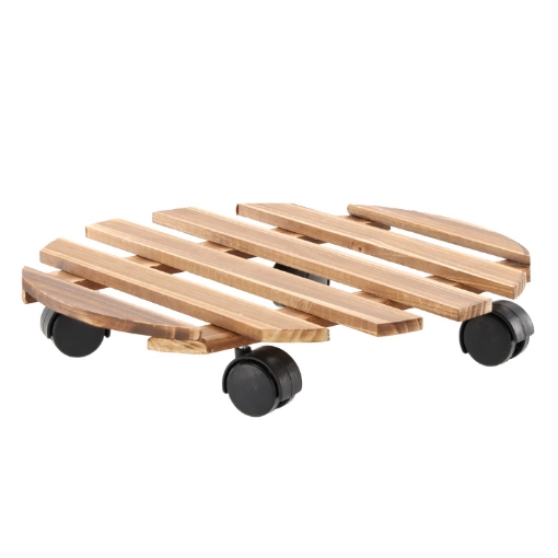 Garden Line Дерев'Яна Кругла Підстава Для Горщика На Колісках, Діаметр 30 См, EDA4557 - Home Club