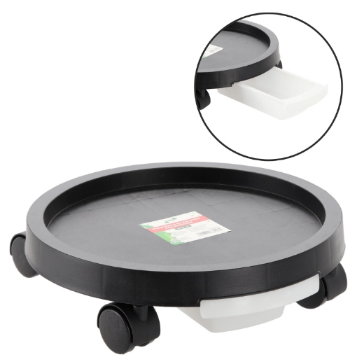 Garden Line Кругла Підставка Для Горщика На Колесах, Діаметр 28 См, EDA4564 - Home Club