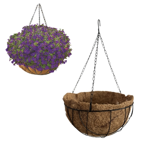 Garden Line Висящий Горшок С Вставкой Из Кокосового Волокна 25,5 x 13 См, PERG-N5530 - Home Club