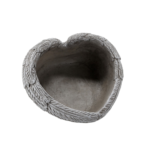 Chomik Цветочный Горшок В Виде Сердца Из Цемента - Серый 23 X 23 X 12 См, DED8837 - Home Club