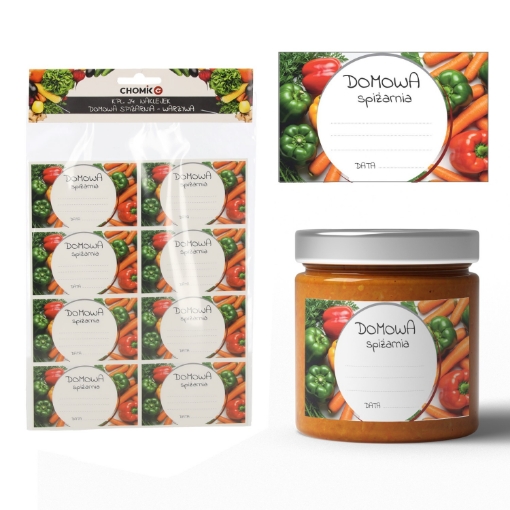 Chomik Kpl.24 Шт. Наклейок Домашняя Кладовища — Овощи, CHOM6261 - Home Club