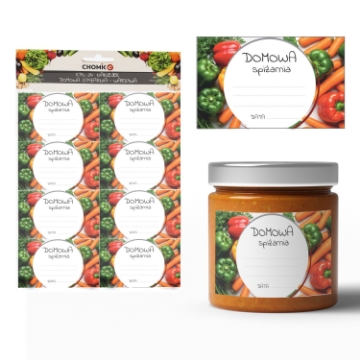 Chomik Kpl.24 Шт. Наклейок Домашняя Кладовища — Овощи, CHOM6261 - Home Club