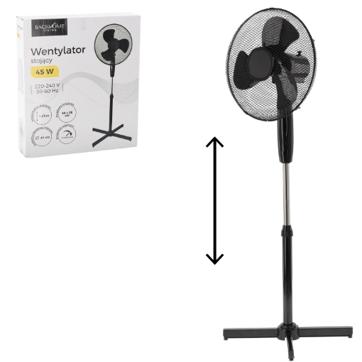 Chomik Вентилятор напольный черный 45 Вт, FAN9004 - Home Club