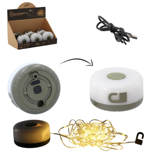 Chomik Кемпинговая лампа с гирляндой 3 Вт, 8 м, Usb C, CAM1014 - Home Club