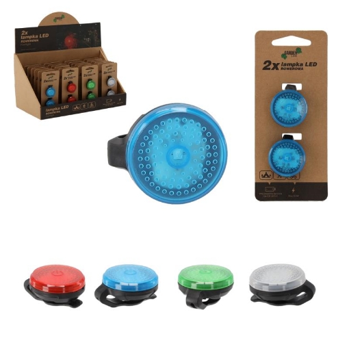 Chomik Набор из 2 велосипедных светодиодных фонарей, разноцветных, CAM1038 - Home Club