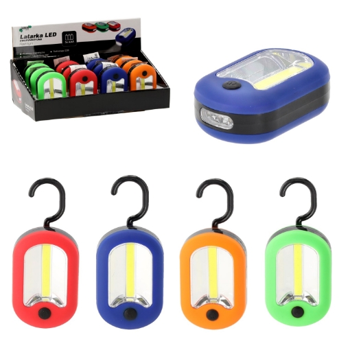 Chomik Двухфункциональный светодиодный фонарь с крючком, разноцветный, CAM1069 - Home Club