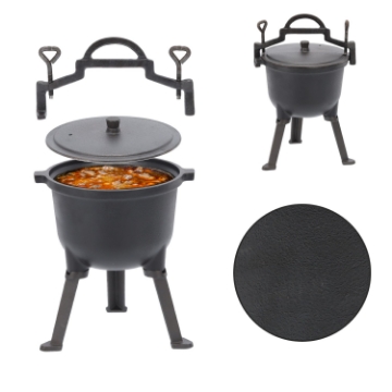 Chomik Охотничий котел из чугуна, объем 5 л, размеры 24,5 x 16 см, BBQ3703 - Home Club