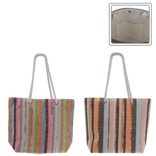 Chomik Пляжна Сумка 48 x 36 См Багатокольорові Стрічки Мікс Кольорів, NIZ4687 - Home Club