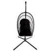 Chomik Складное Висячее Кресло Eris Черное, Подушка - Черная, Рама - Черная, FAT0916 - Home Club, изображение 2