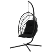 Chomik Складное Висячее Кресло Eris Черное, Подушка - Черная, Рама - Черная, FAT0916 - Home Club, изображение 4