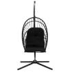 Chomik Складное Висячее Кресло Eris Черное, Подушка - Черная, Рама - Черная, FAT0916 - Home Club, изображение 6