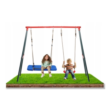 Chomik Двойная Садовая Качель (Металлический Каркас + Качель + Сороличее Гнездо) 290 x 180 x 200 См, KRE1111 - Home Club