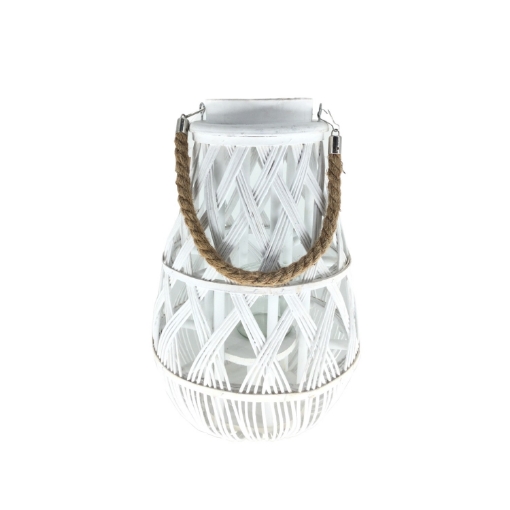 Chomik Ліхтар 27 x 42 См З Скляним Вкладеним - Білий, ILS3117 - Home Club