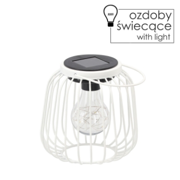 Chomik Солнечный Фонарь Металлический Белый 15 См, LAP8860 - Home Club