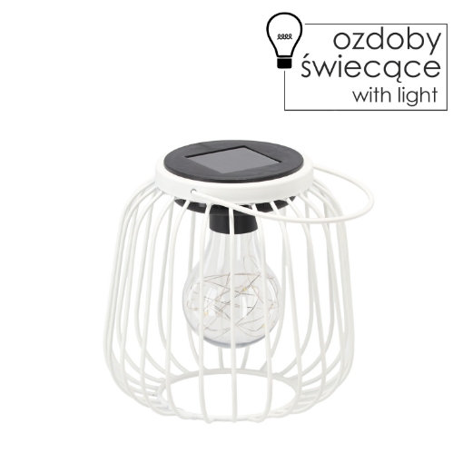 Chomik Солнечный Фонарь Металлический Белый 15 См, LAP8860 - Home Club
