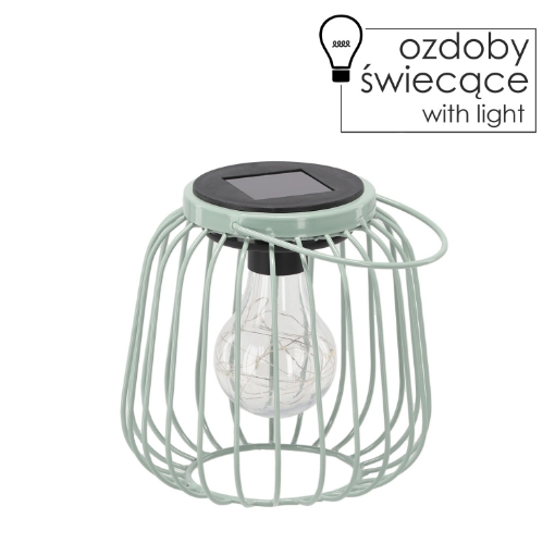 Chomik Солнечный Фонарь Металлический Мятный 15 См, LAP8877 - Home Club