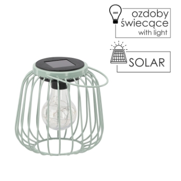 Chomik Солнечный Фонарь Металлический Мятный 15 См, LAP8877 - Home Club