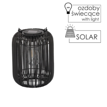 Chomik Солнечный Фонарь Черный 24 См, LAP8884 - Home Club