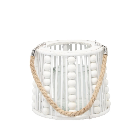 Chomik Ліхтарик З Бісером 19 x 17 См Білий, ILS1289 - Home Club