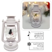 Chomik Святковий Ліхтар 14,5 x 11,7 x 24,5 / 35,5 См З Led-Вставкою Музичний Скринька - Білий - Сніжний Чоловік З Ялинкою, SOL9355 - Home Club, зображення 3