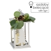 Chomik Праздничный Фонарик 12,5 x 12,5 x 30,5 См, Светодиодный, Металлический, Серебряный, С Подсвечкой, SOL0870 - Home Club