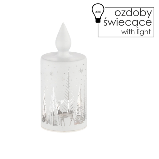 Chomik Светодиодный фонарь - белая свеча 7,5 x 17 см, BOZ1815 - Home Club