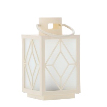 Chomik Праздничный Фонарик 11 x 11 x 20,5 см С Led-Вставкой, Белый, LED2553 - Home Club