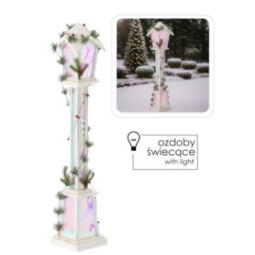 Chomik Праздничный Фонарь Белый Led 18 x 18 x 100 См, DEL5164 - Home Club