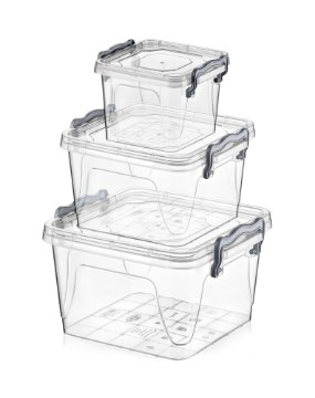Hobby Life Кпл. 3 Квадратних Контейнерів Multi Box (0,55+1,2+2,4 Л), HOB021134 - Home Club