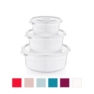 Hobby Life Кпл. 3 Круглих Контейнерів Mikrofresh (0,5+1+2 л), HOB021516 - Home Club