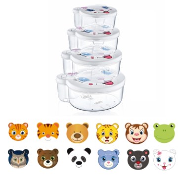 Hobby Life Кпл. 4 Контейнери Мікс Тваринки, HOB020980 - Home Club