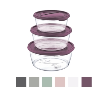 Hobby Life Набор из 3 круглых контейнеров Trend Box (0,7+1,1+1,75 л), HOB021020 - Home Club