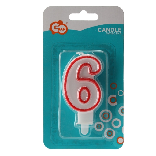 Chomik Свеча «6» Цифра 9048*, WEG1237 - Home Club