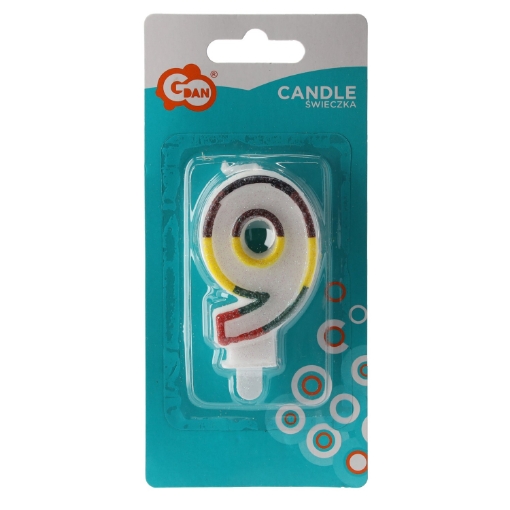 Chomik Свечка «9» Цифра 9079*, WEG1268 - Home Club