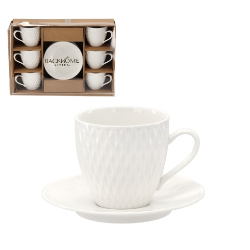 Chomik Набор из 6 чашек с блюдцами объемом 250 мл, RIS4146 - Home Club