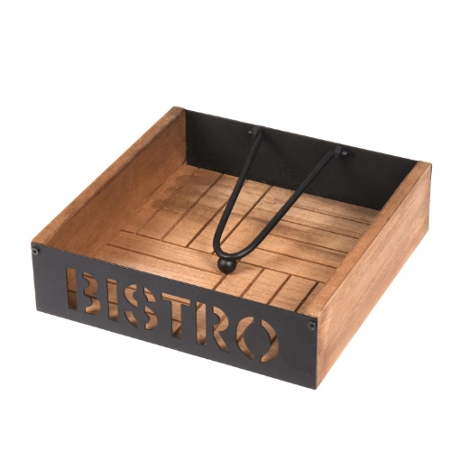 Chomik Деревянная Серветница Bistro 18X18X5Cm, AMS2312 - Home Club
