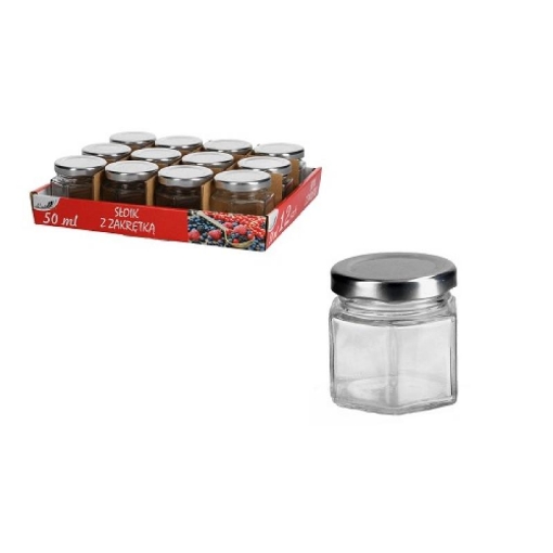 Chomik Банка 50 Мл Шестикутна З Металевою Кришкою, BUS1523 - Home Club