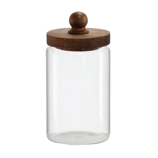 Chomik Скляна банка 800 мл з дерев'яною кришкою, DUC0796 - Home Club