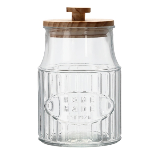 Chomik Склянка 2,6 Л Кругла З Дерев'Яною Кришкою, IDE0666 - Home Club