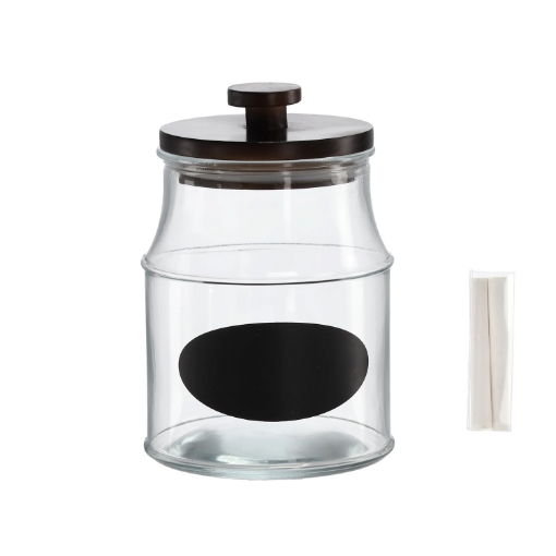 Chomik Банка 2,2 Літра З Дерев'Яною Кришкою, Етикеткою Для Написання І Крідою, IDE0703 - Home Club